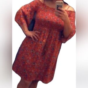 Magnolia Skye Floral Red Dress women’s size Large